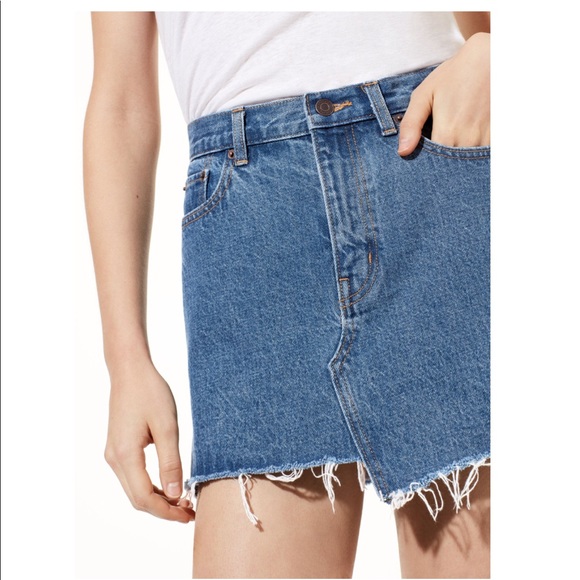 denim skirt aritzia